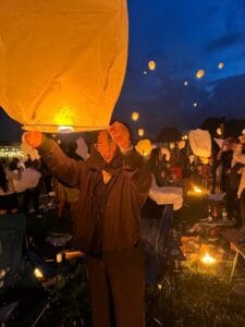 launch the lantern at Night Lights Festival