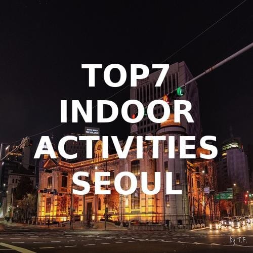 Nighttime Seoul indoor activities advertisement