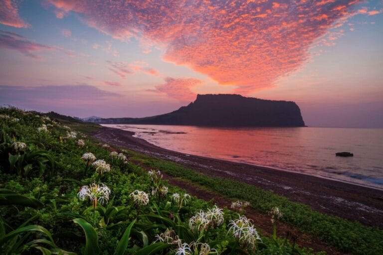 Sunrise over Seongsan Ilchulbong